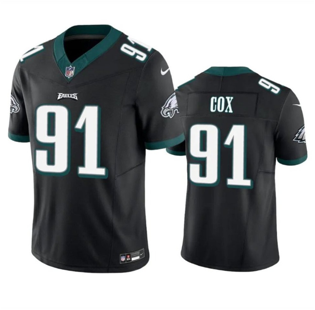 Men's Philadelphia Eagles #91 Fletcher Cox Black 2023 F.U.S.E. Vapor Untouchable Limited Football Stitched Jersey